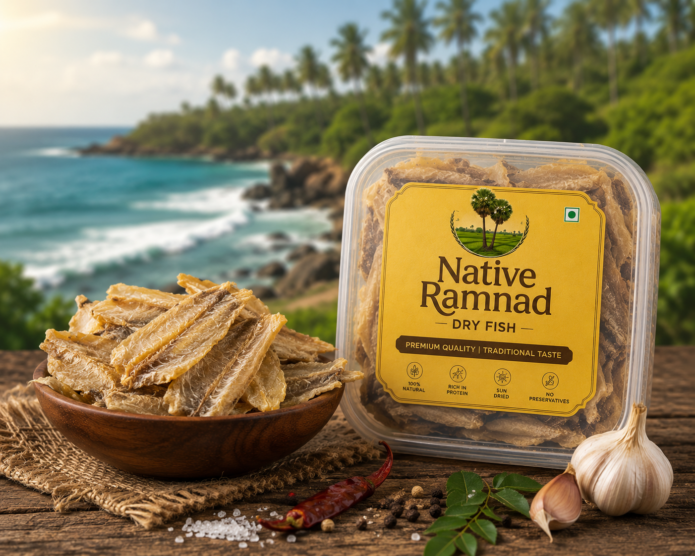 Premium Rameswaram Karuvadu online - traditional sun-dried dry fish from the coastal region of Tamil Nadu